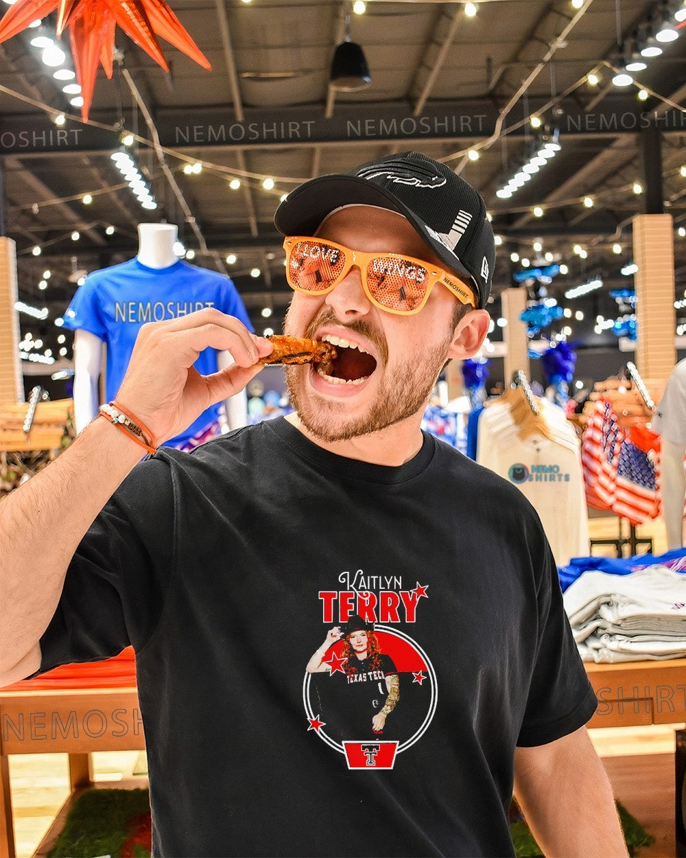 Kaitlyn Terry Texas Tech Red Raiders softball player circle stars shirt