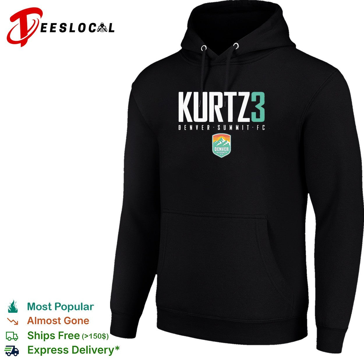 Kaleigh Kurtz 3 Denver Summit FC professional women’s soccer team shirt