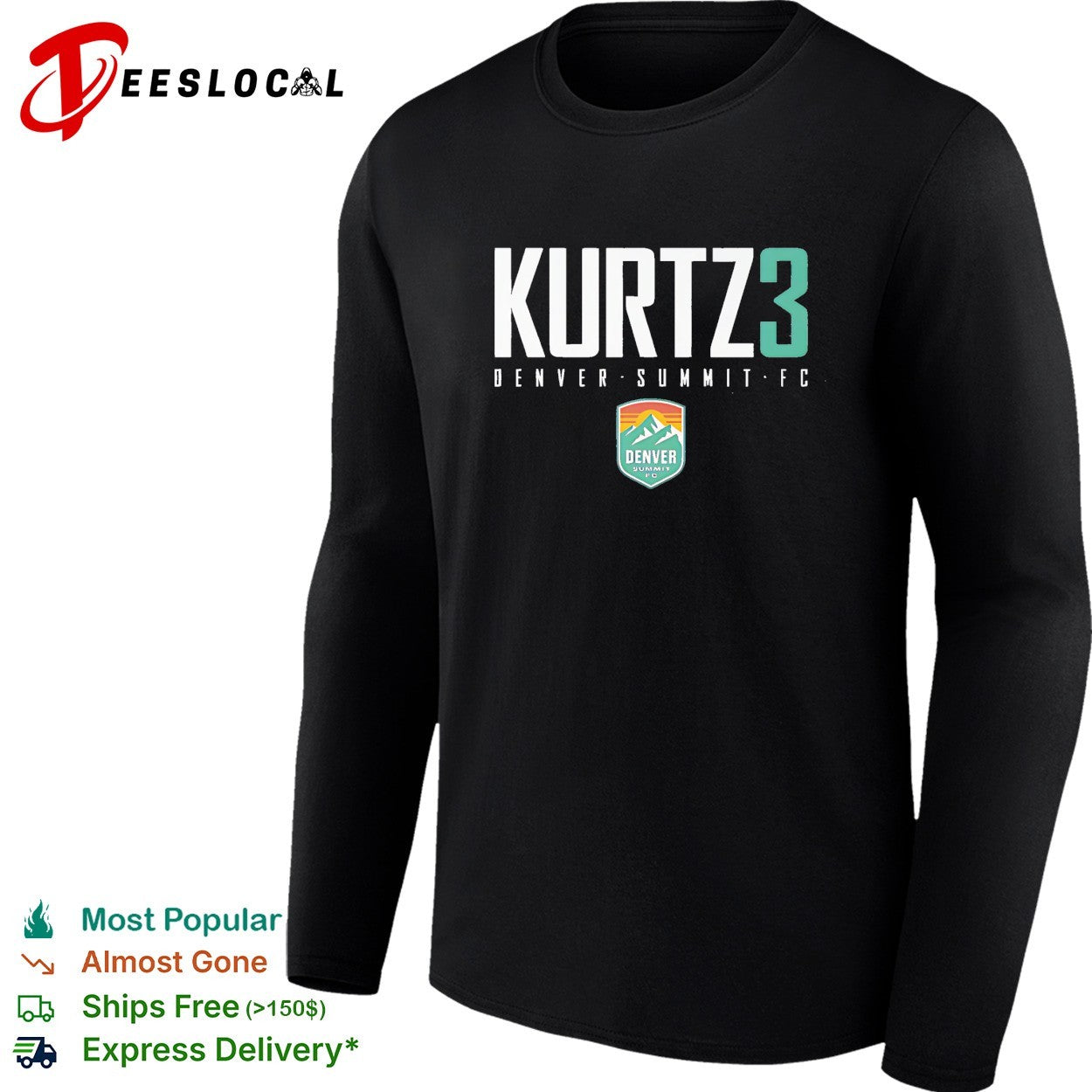 Kaleigh Kurtz 3 Denver Summit FC professional women’s soccer team shirt