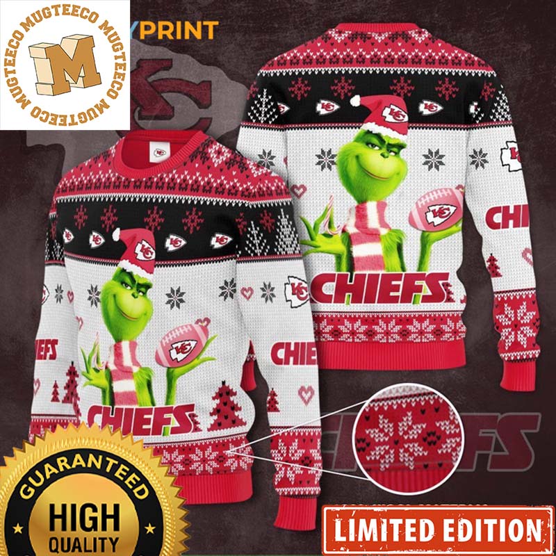Kansas City Chiefs Grinch Funny 2023 Gift For Fan Ugly Christmas Sweater