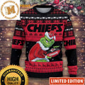 Kansas City Chiefs Grinch Stolen The Ball Personalized Custom Name Knitted Black Ugy Christmas Sweater