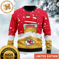 Kansas City Chiefs Red Yellow Santa Claus Ugly Wool Sweater Christmas