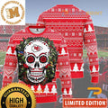 Kansas City Chiefs Sugar Skull Flower Ugly Christmas Ugly Sweater -Chiefs Christmas Sweater