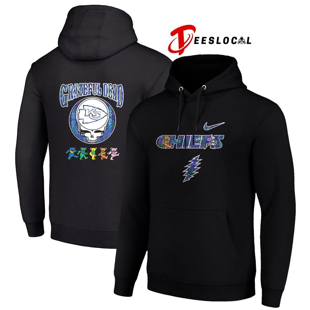 Kansas City Chiefs x Grateful Dead 60 Years of Rock bears mascot shirt