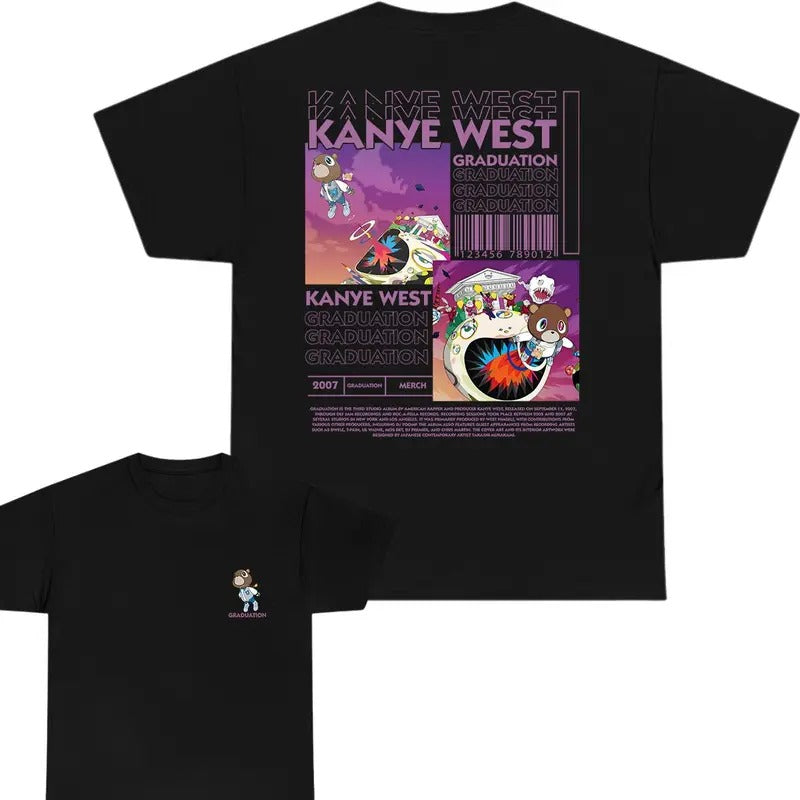 Kanyeee Two sides Graduation T-Shirt, Full Color, Unisex T-Shirt, For Women, For Men Hoodie, Sweatshirt | CiraTrend.com
