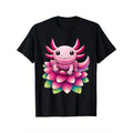 Kawaii Axolotl Flower T-Shirt Made in USA Hoodie, Sweatshirt | CiraTrend.com
