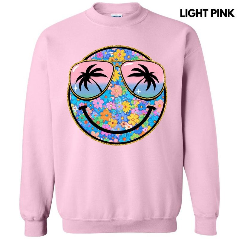Keep It Cute Floral Happy Face Sweatshirt 'NLB' T-Shirts, Hoodie | CiraTrend.com