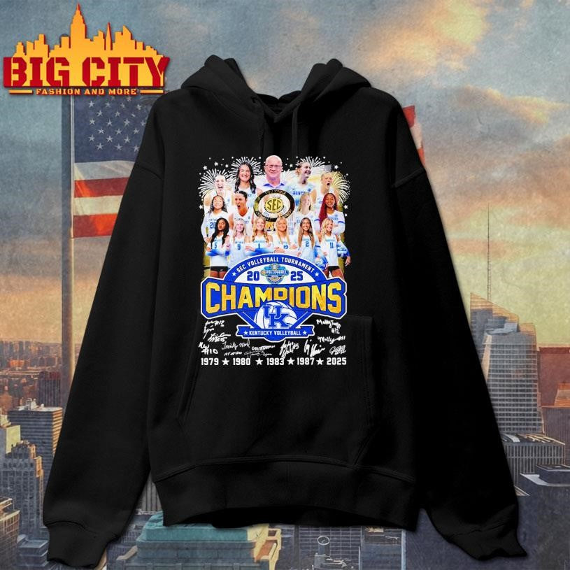 Kentucky Sec Volleyball Tournament 2025 Champions Signature Shirt
