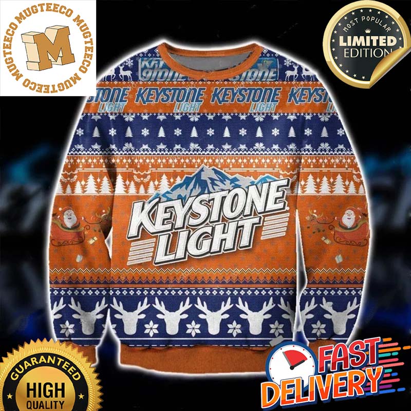 Keystone Light Christmas Ugly Sweater For Holiday 2023 Xmas Gifts