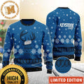 Keystone Light Reindeer Snowy Night Christmas Ugly Sweater