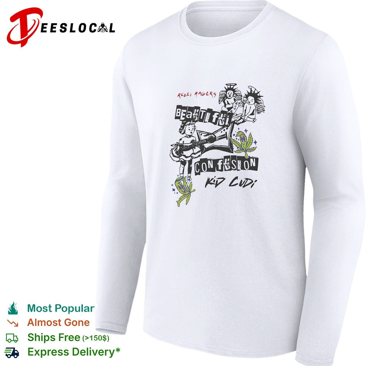 Kid Cudi Rebel Ragers tour beautiful confusion shirt
