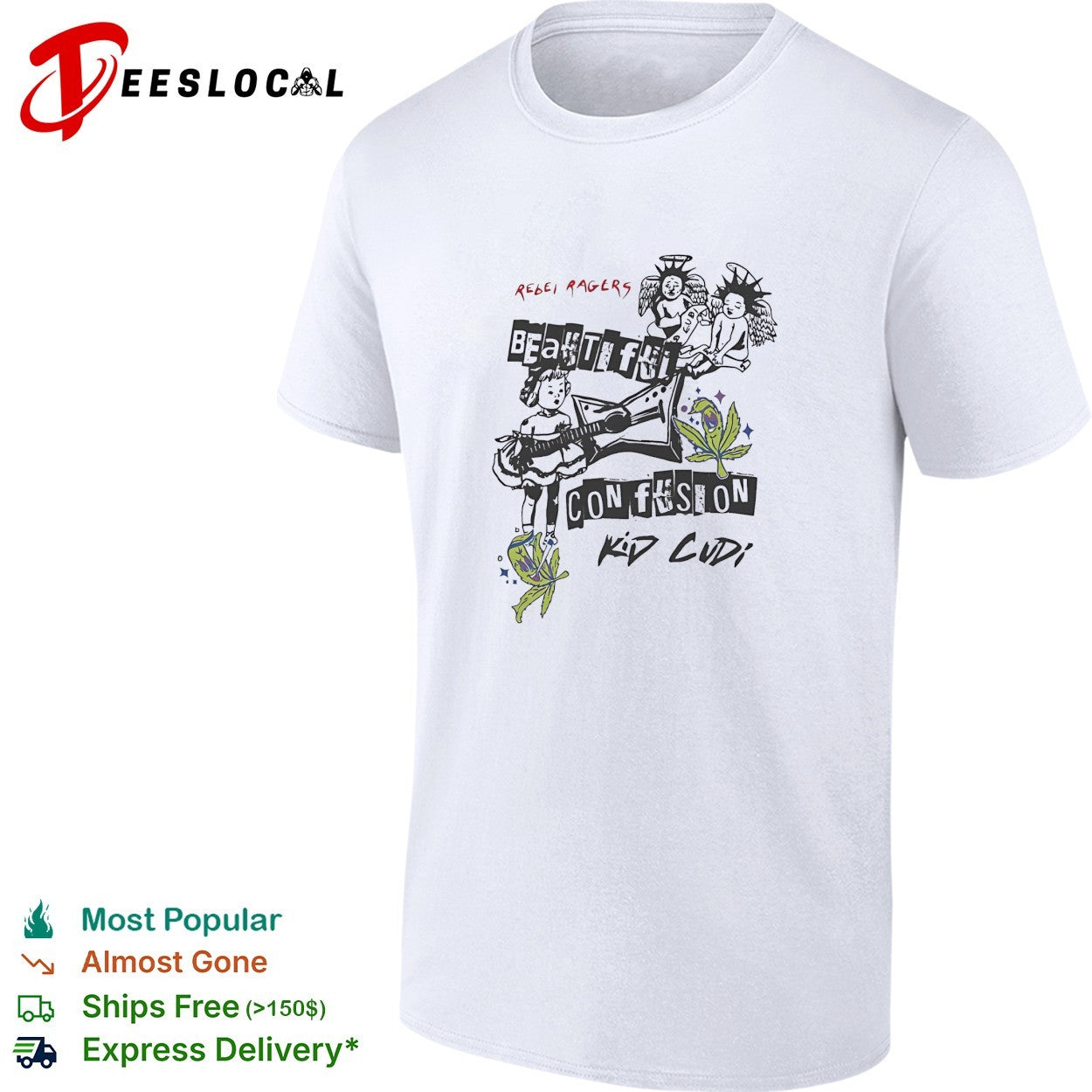 Kid Cudi Rebel Ragers tour beautiful confusion shirt