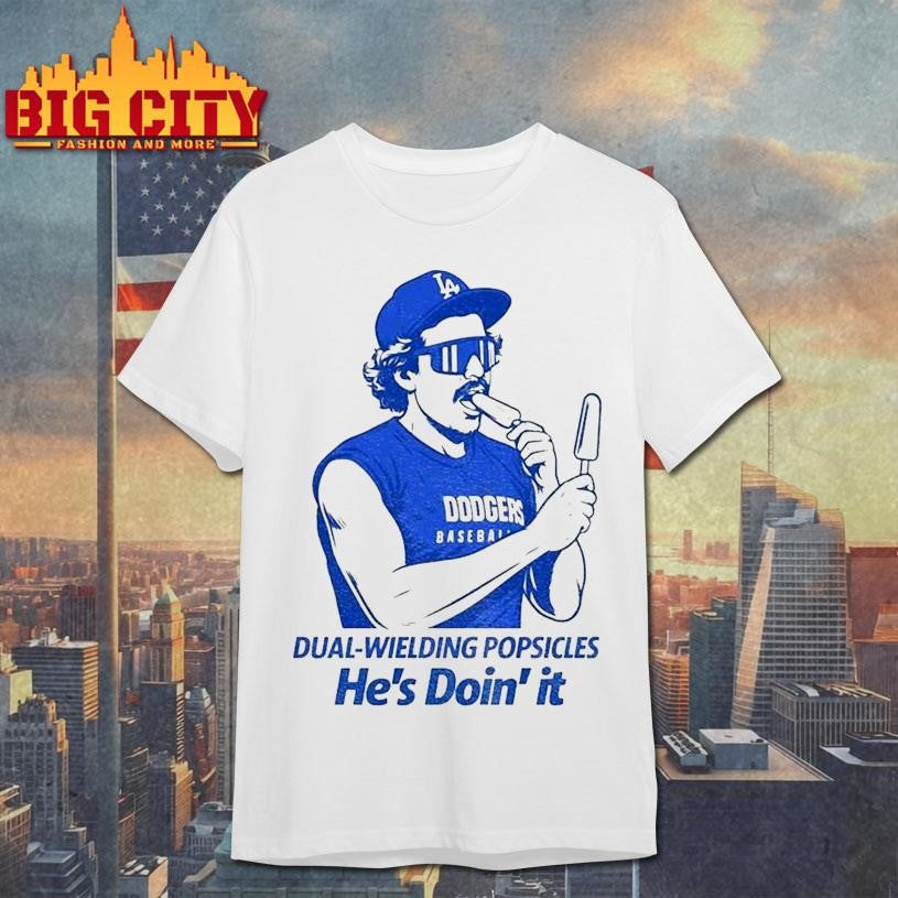 Kiké Hernandez Dual Wielding Popsicles He’s Doin’ It Shirt