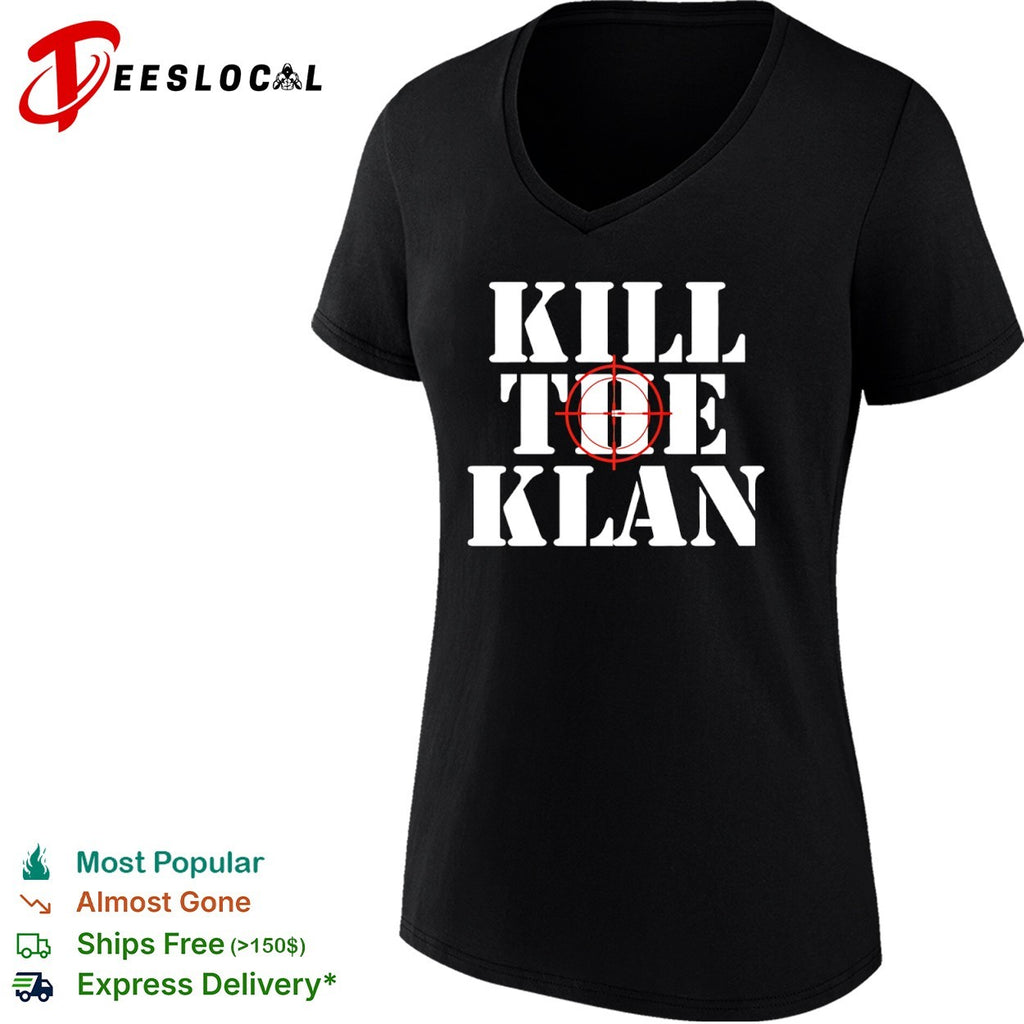 Kill The Klan Anti Racism Crosshair Target Graphic Statement Shirt