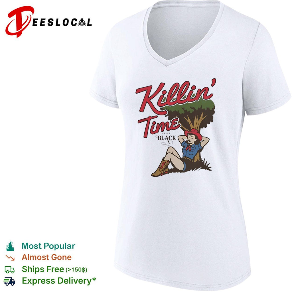 Killin Time Clint Black Country Music Pinup Shirt