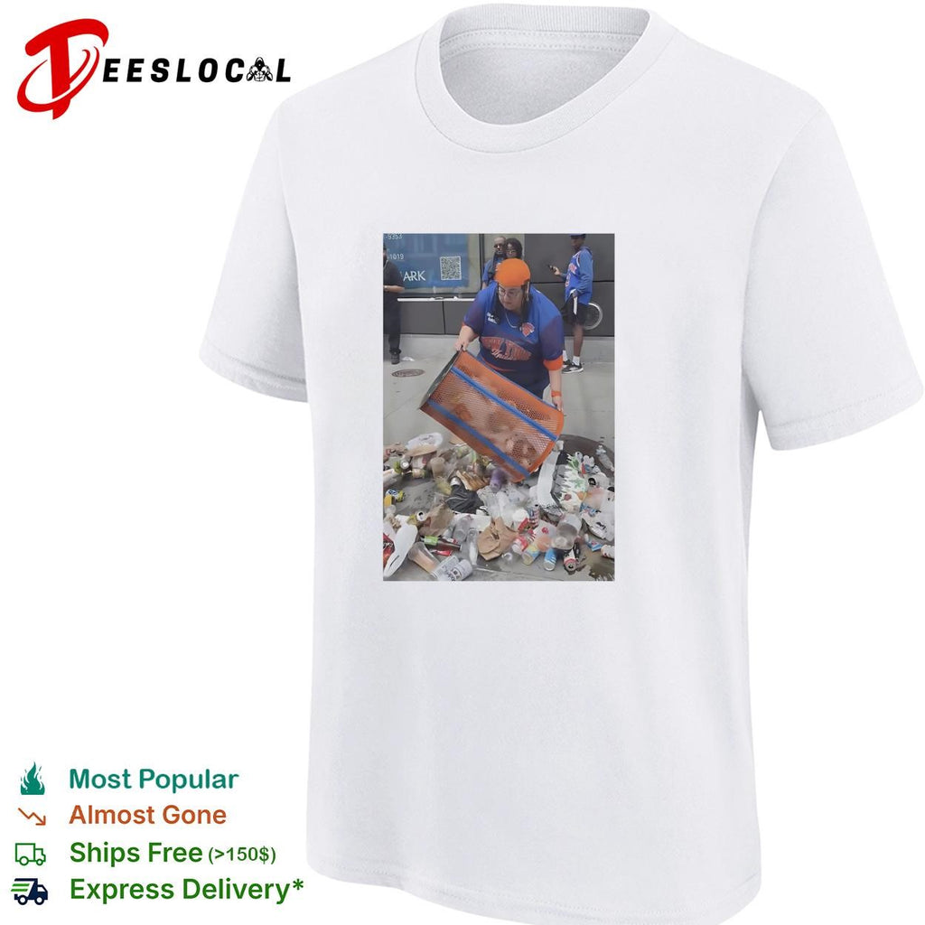 Knicks Dei Angie Base Stealing Trashcan shirt