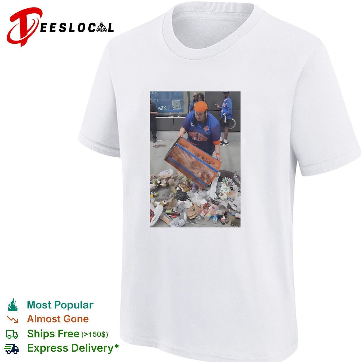 Knicks Dei Angie Base Stealing Trashcan shirt