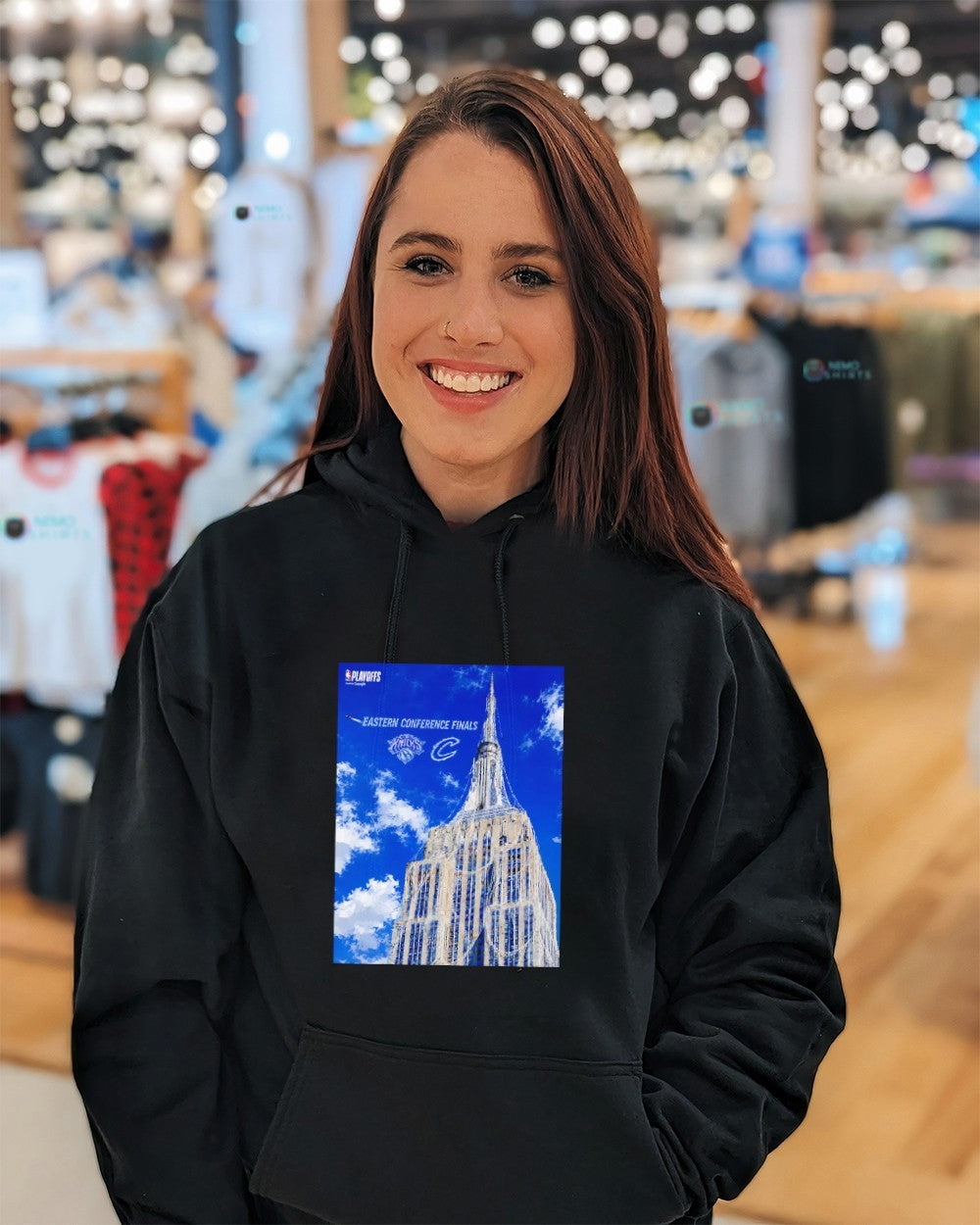 Knicks vs Cleveland Eastern Conference Finals Empire State building shirt