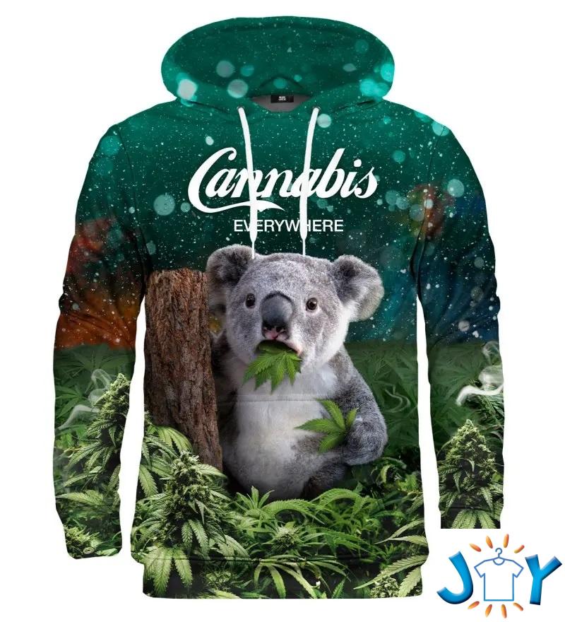 Koala Cannabis Everywhere 3D Sweatshirt & Hoodie