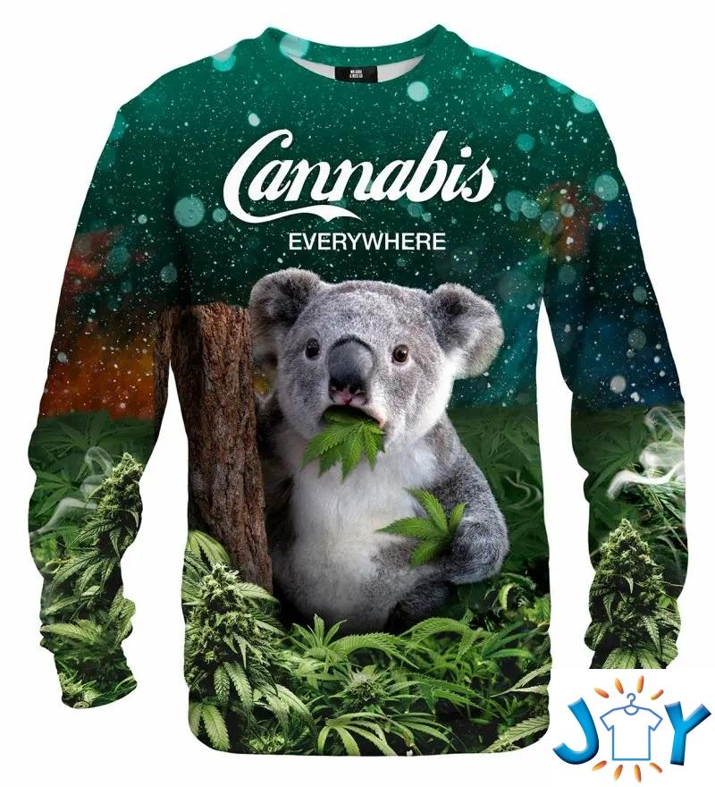 Koala Cannabis Everywhere 3D Sweatshirt & Hoodie