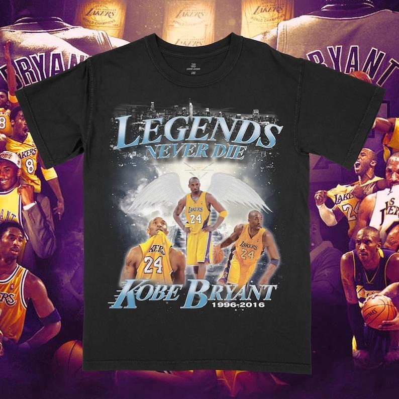 Kobe Bryant "Legends Never Die" Forever graphic Oversize Print T-shirt Hoodie, Sweatshirt | CiraTrend.com