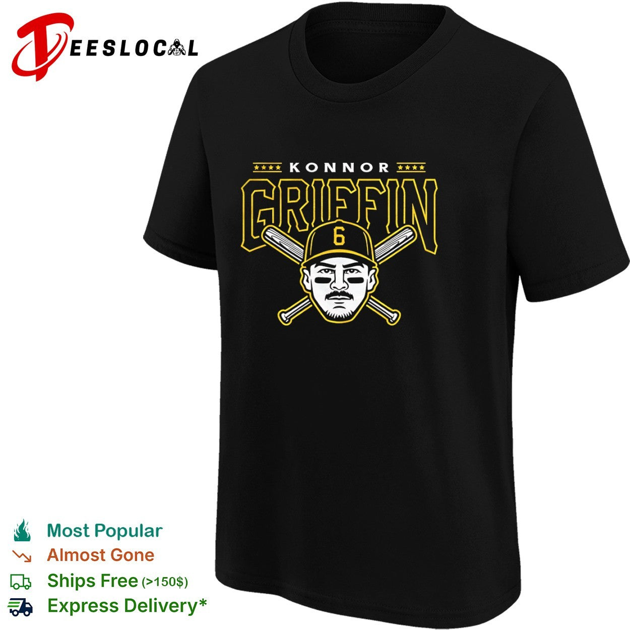 Konnor Griffin Pittsburgh Pirates MLB Baseball Prospect Team Logo shirt