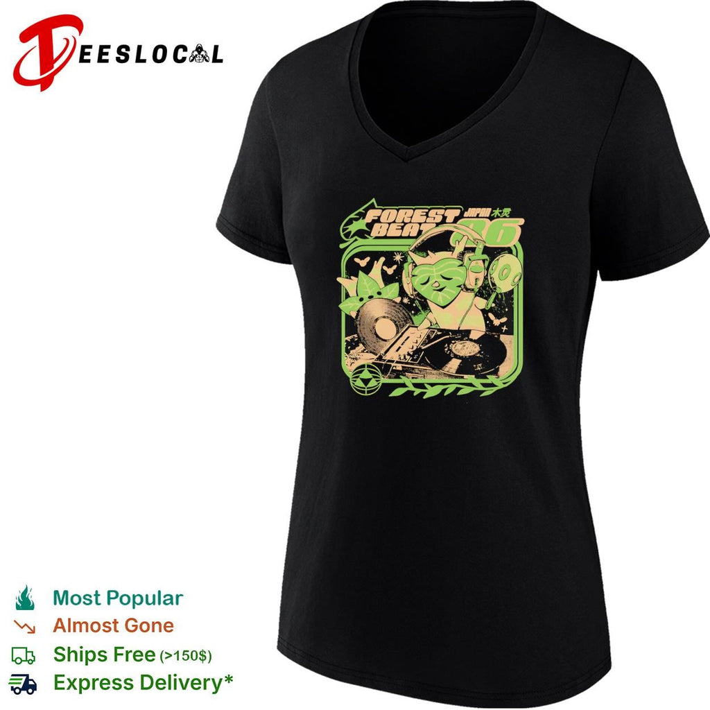 Korok as a DJ at their turntable shirt