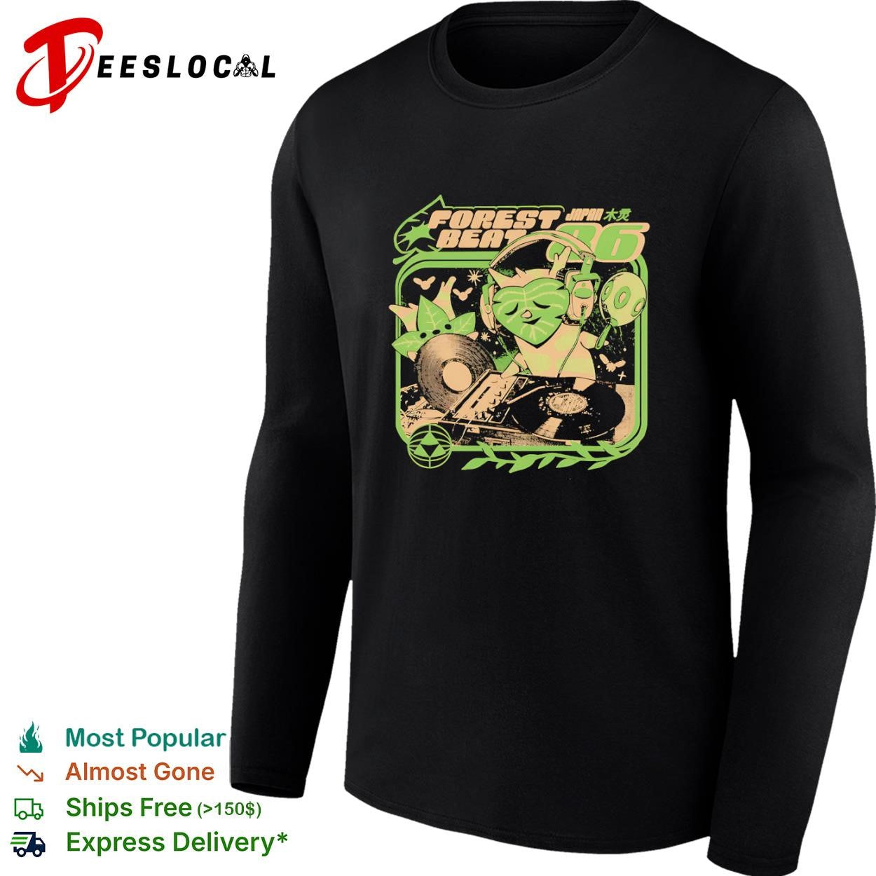 Korok as a DJ at their turntable shirt