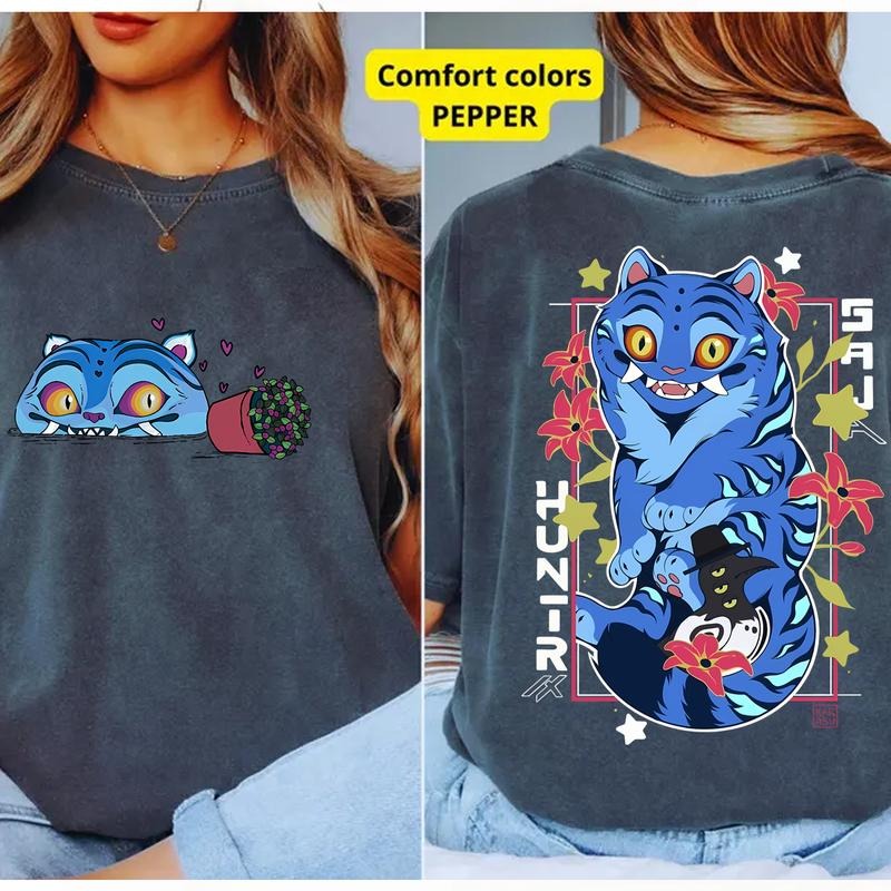 Kpop Demon Hunters Tiger T-Shirt, Derpy the Tiger And Bird Demon Hunter Tiger Tee, Demon Hunter Merch, Hunters Tiger fan...