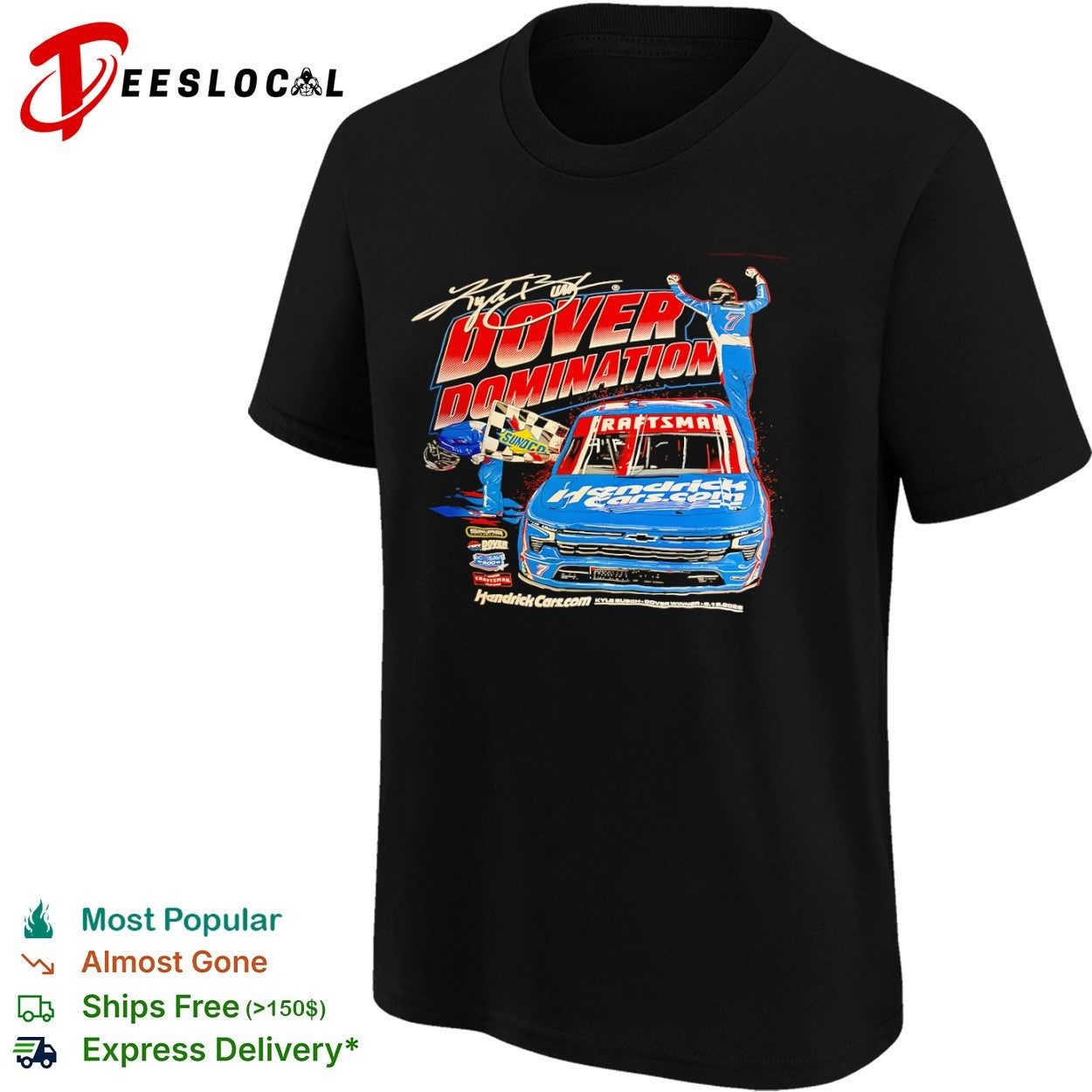 Kyle Busch Hendrick Motorsports NASCAR Dover Domination 5 15 2026 shirt