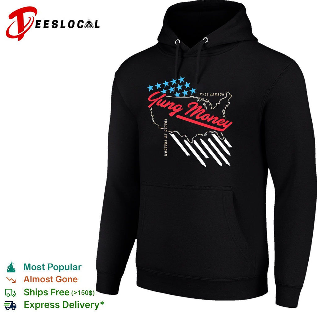 Kyle Larson Yung Money fueled by freedom USA map shirt