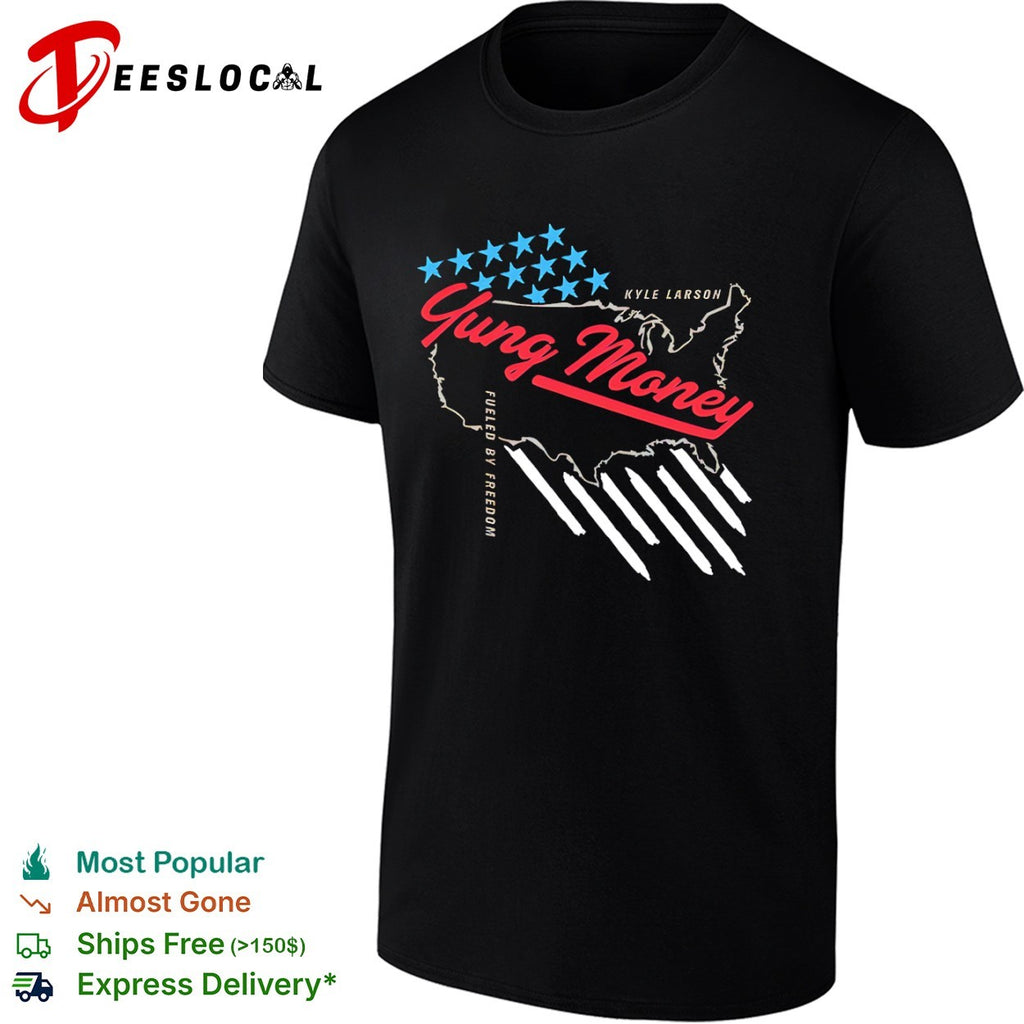 Kyle Larson Yung Money fueled by freedom USA map shirt