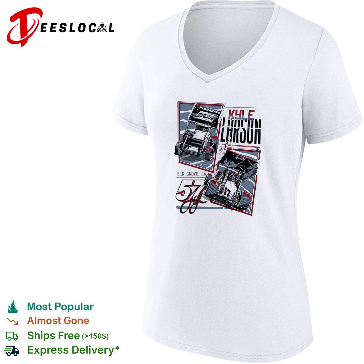 Kyle Larson sprint car racing Elk Grove CA shirt