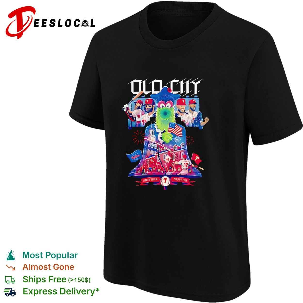 Kyle Schwarber Bryce Harper Trea Turner Philadelphia Phillies Old City I Love My shirt