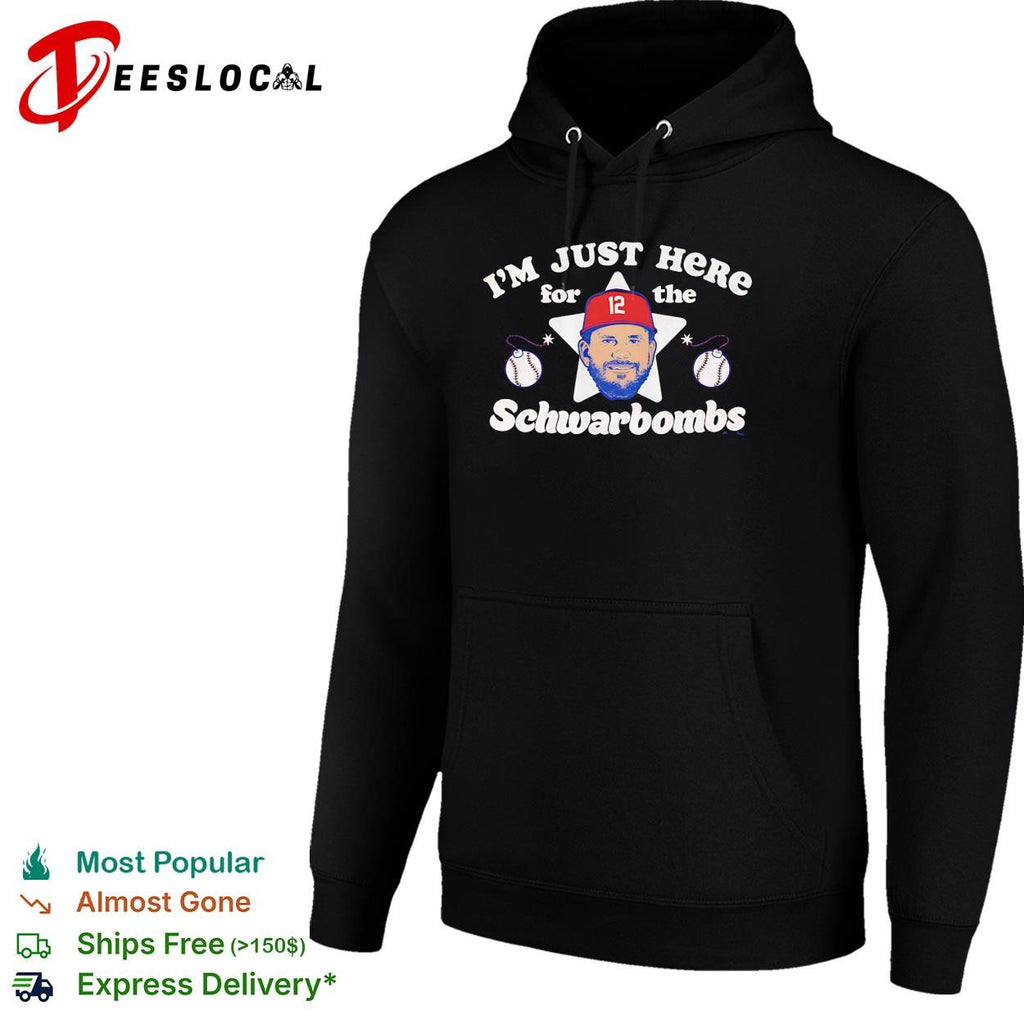 Kyle Schwarber Philadelphia Phillies I’m Just Here For The Schwarbombs cartoon shirt