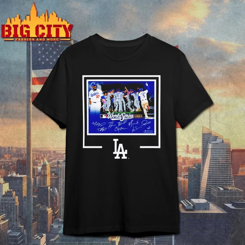 LA Dodgers Autographed World Series Signatures shirt