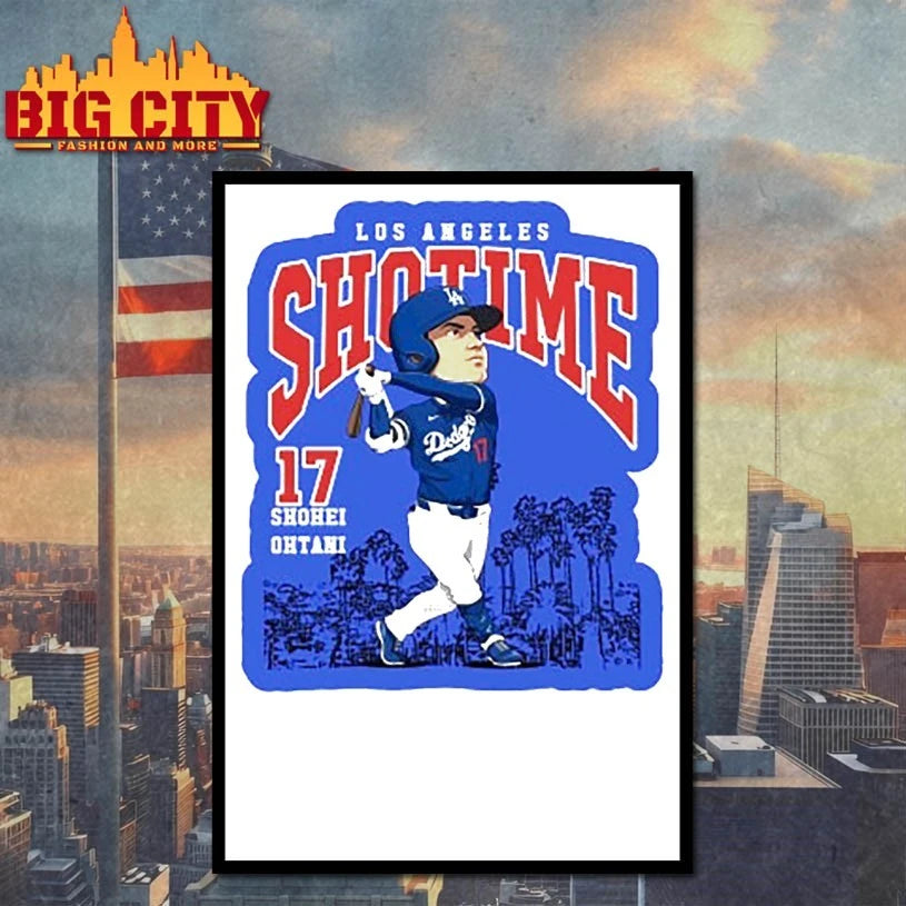LA Shohei Ohtani 17 cartoon shirt