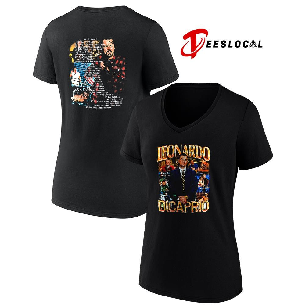 LEONARDO Dicaprio movie list vintage shirt