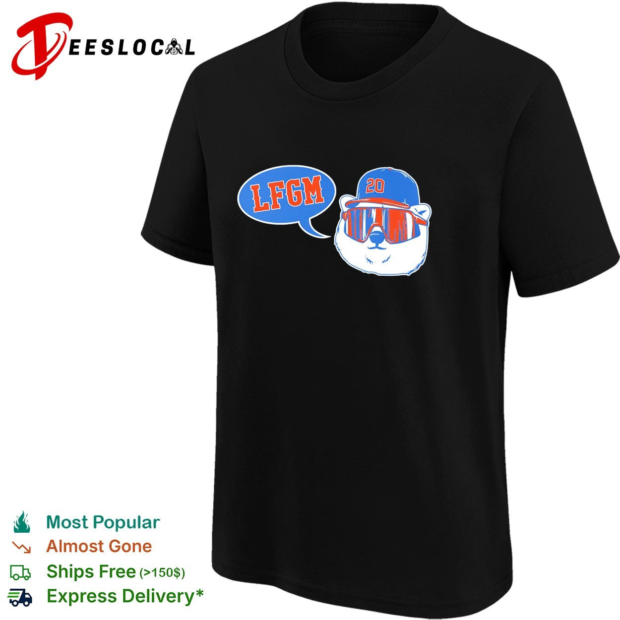 LFGM New York Mets baseball bear shirt