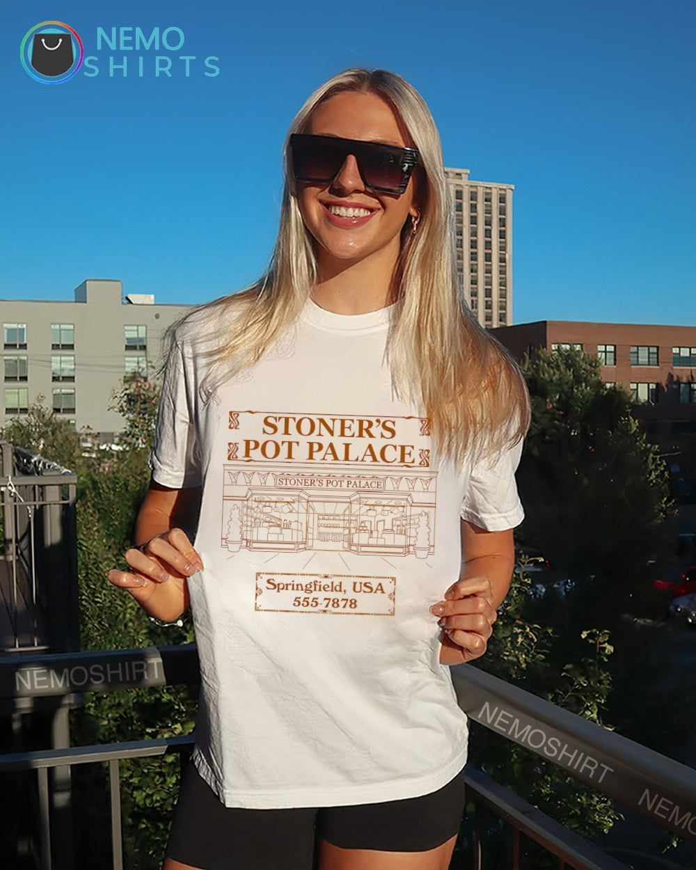 The Simpsons Stoner’s Pot palace Springfield USA graphic shirt