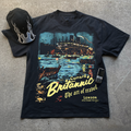 1929 BRITANNIC 'THE ART OF TRAVEL' LUXURY CRUISE POSTER HEAVYWEIGHT BLACK T-SHIRT Hoodie, Sweatshirt (Image 1)