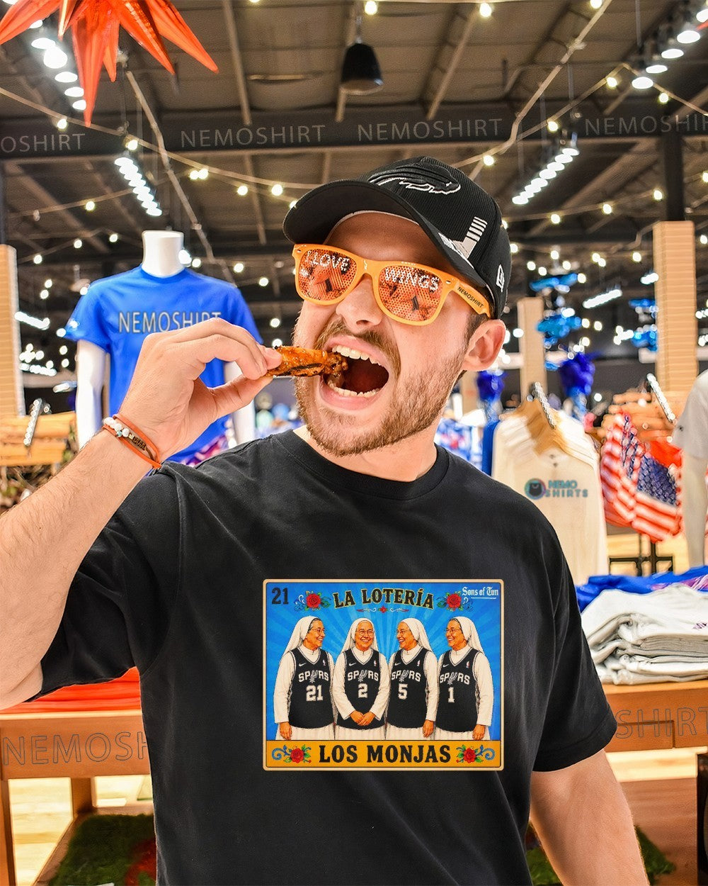 La loteria Los Monjas San Antonio Spurs shirt