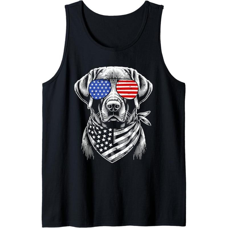 Labrador Retriever Patriotic 4th of July American US Flag Tank Top Made in USA T-Shirts, Hoodie, Sweatshirt | CiraTrend.com