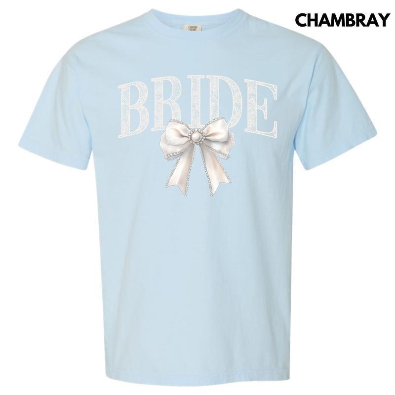 Lace Bride Bow Comfort Colors T-Shirt 'NLB' Hoodie, Sweatshirt | CiraTrend.com