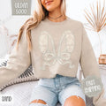 Lace Bunny Ears Sweatshirt, Easter Crewneck, Trendy Bunny Women's Sweater, Gift for Her T-Shirts, Hoodie | CiraTrend.com
