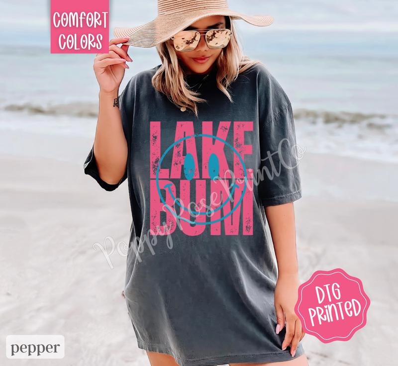 Lake Bum Shirt Comfort Colors, Lake Shirt, Cute Summer Shirt, Oversized Beach Tee, Swimsuit Cover Up Hoodie, Sweatshirt
