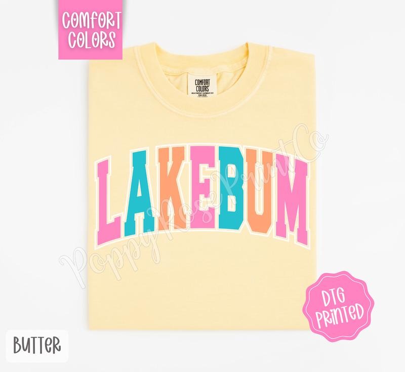 Lakebum Comfort Colors Tshirt, Cute Lake Shirt, Trendy Summer Tee, Gift for Her