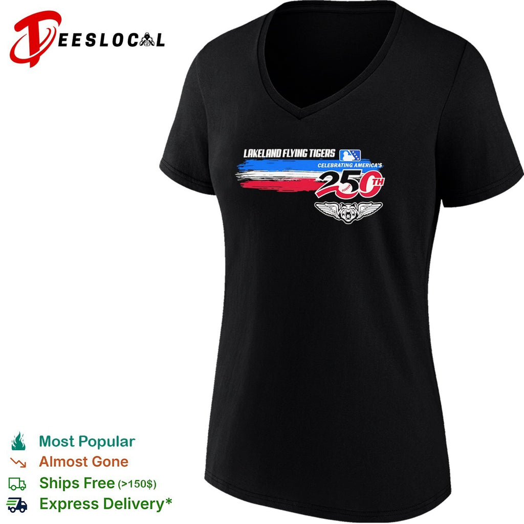 Lakeland Flying Tigers Celebrating Americas 250th Major League Baseball Logo shirt