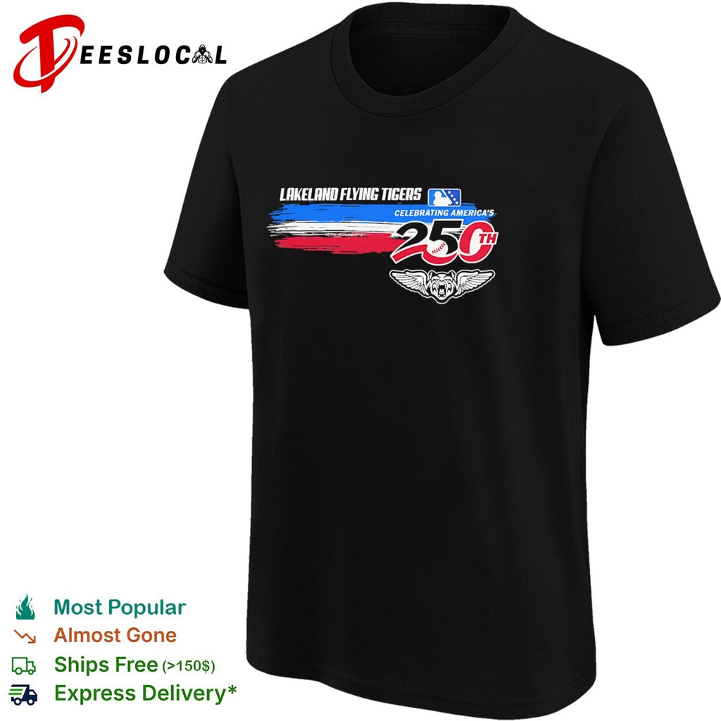 Lakeland Flying Tigers Celebrating Americas 250th Major League Baseball Logo shirt