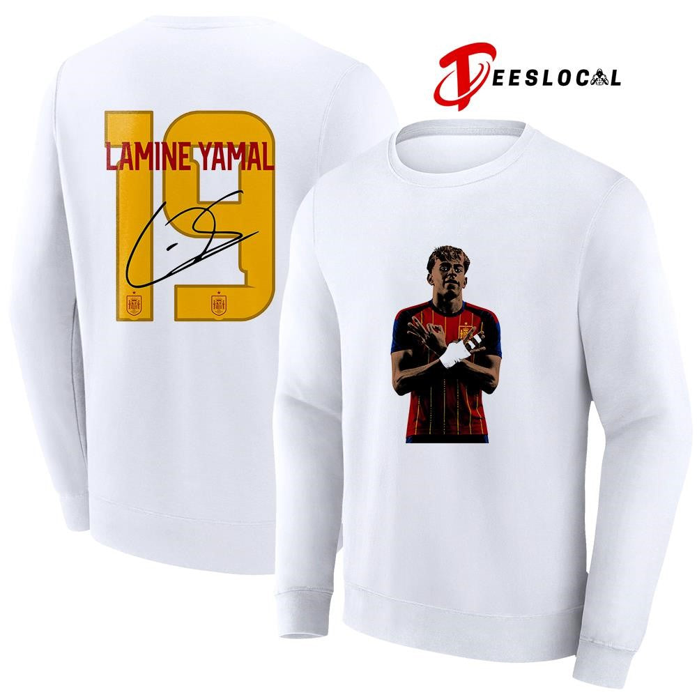 Lamine Yamal World Cup name and number signature shirt